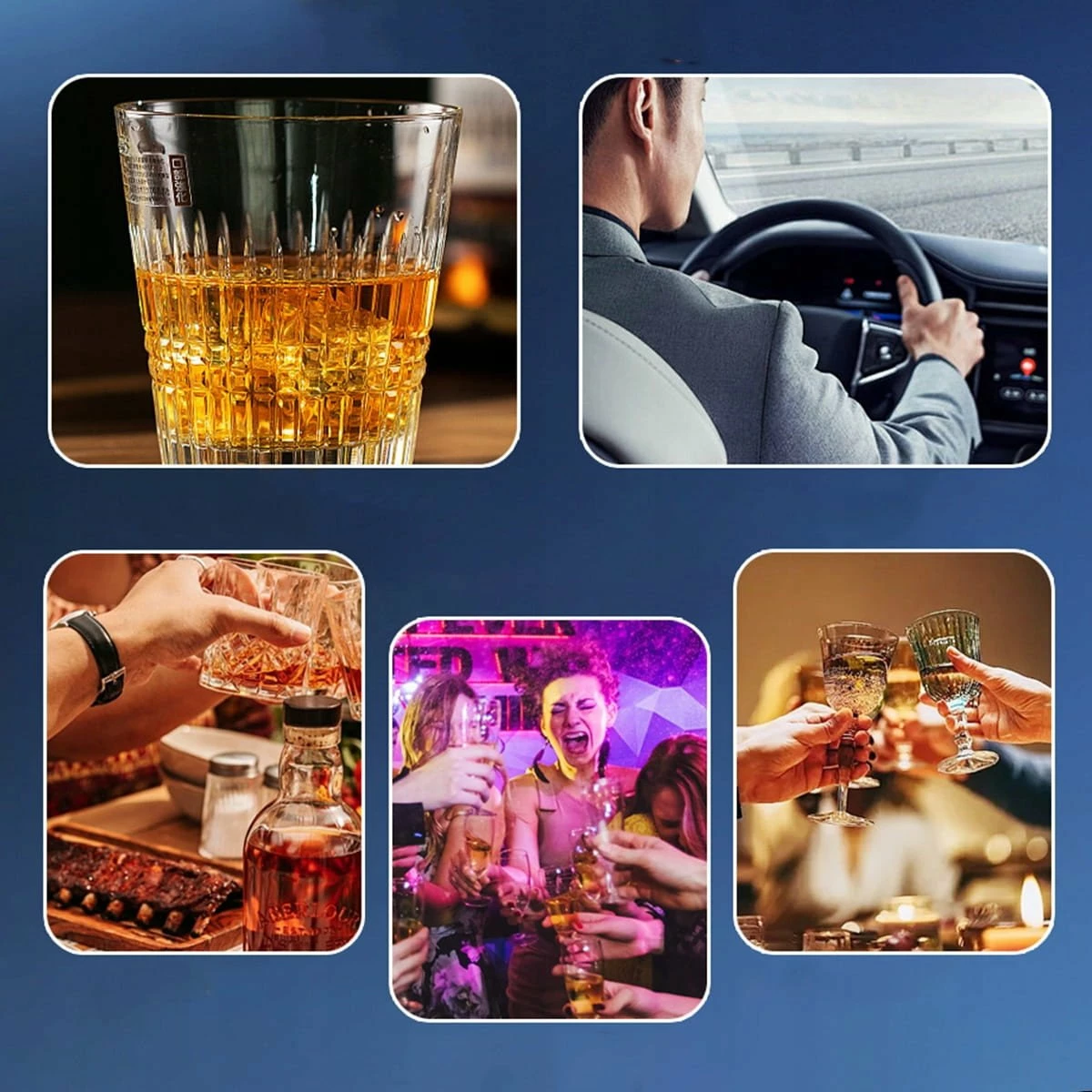 Alkotest digjital Zenwire MR806, 0.0–2.0‰, saktësi 0.01‰, me llambë dore, i zi, set 5 grykë
