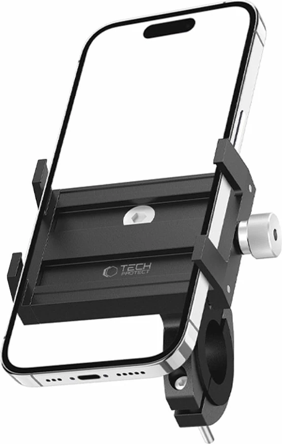 Mbështjellës Tech-Protect V4 për timon biçiklete, për celular, Alumini, i zi