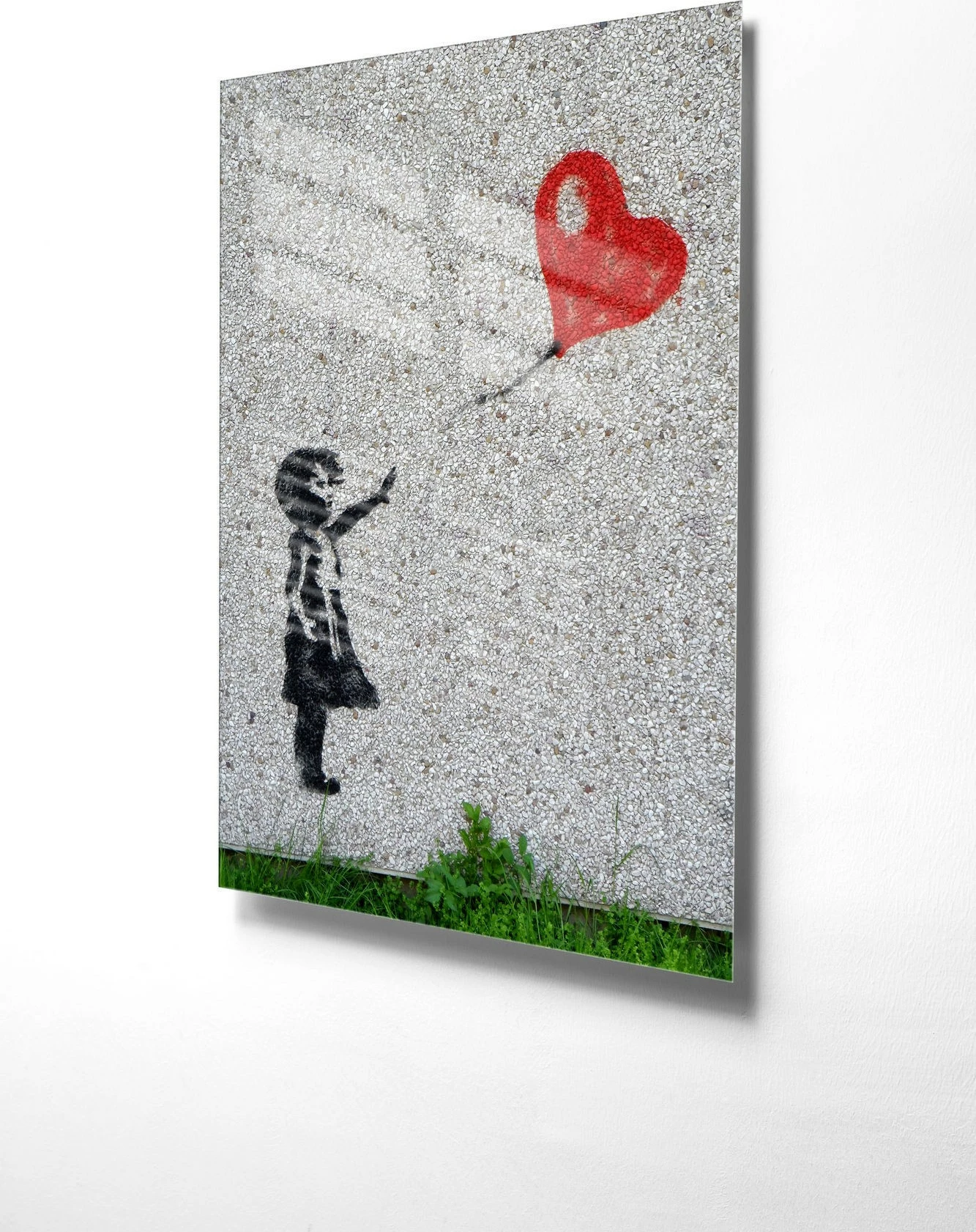 Pikturë dekorative prej xhami të temperuar, Banksy, shumëngjyrëshe, 70x100cm