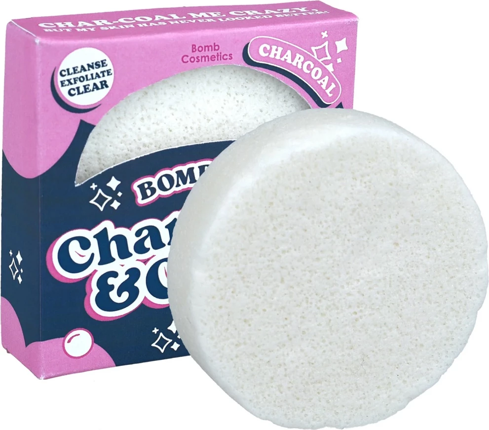 Sfongjer për fytyrë Bomb Cosmetics Char-cool & Clear, 1 copë