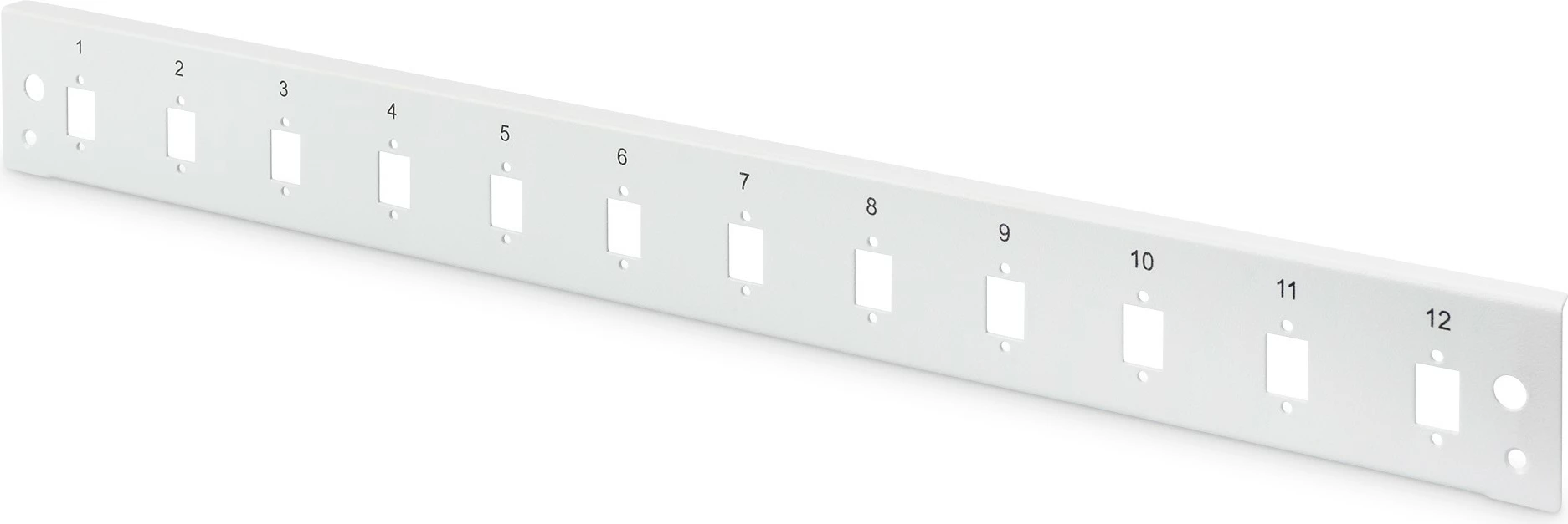 Panelë frontal Digitus për kasë fibrash optike, 12x LC DX/SC SX/E2000 SX, 1U, gri