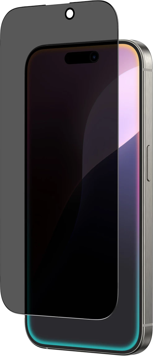 Xham privatësie AmazingThing Radix Privacy Glass për iPhone 16 Plus, i zi