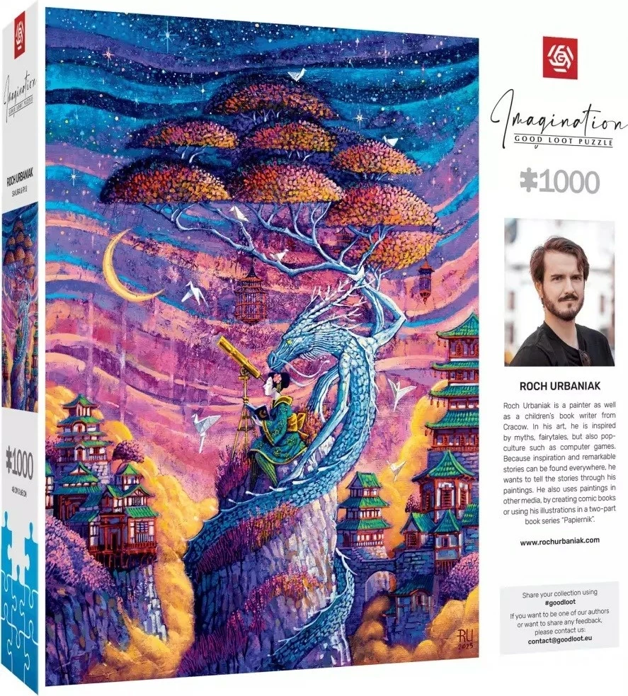Puzzle Cenega Publishing Imagination - Roch Urbaniak: Sakura & Ryu, 1000 copë