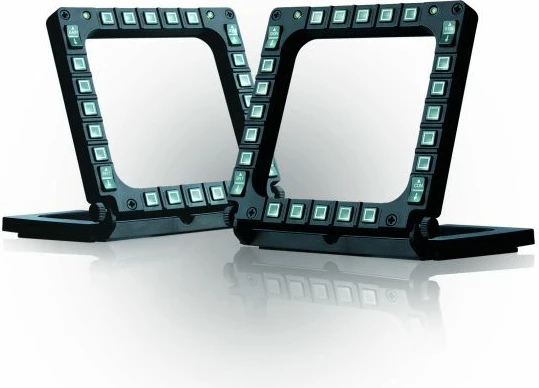 Panel MFD për simulim fluturimi Thrustmaster MFD Cougar, 48 komanda të programueshme, me ndriçim, set 2 copë, i zi