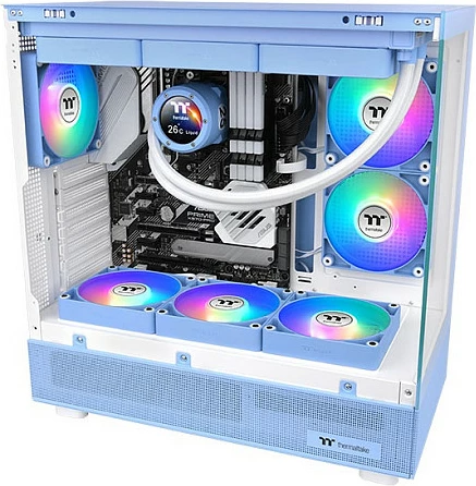 Ventilator ftohës për kasë Thermaltake CT120 Reverse ARGB Sync, 120mm, 2 copë, Hydrangea Blue