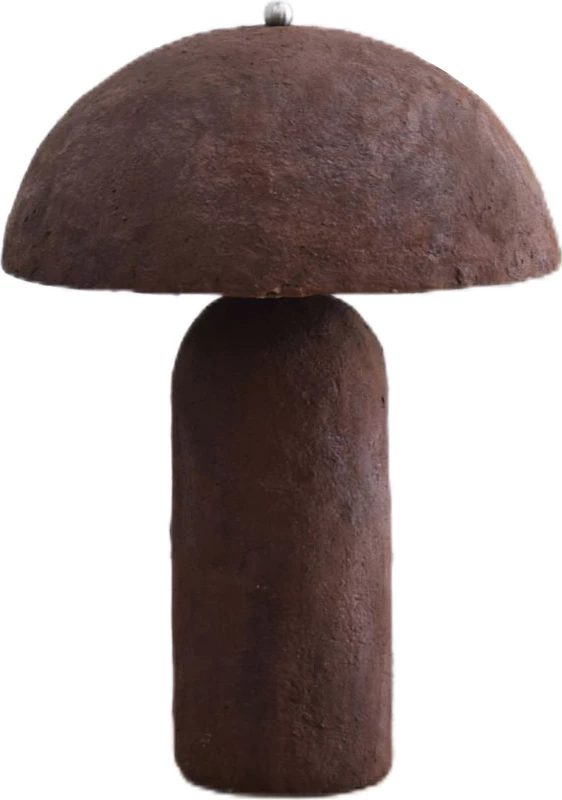 Lampë tavoline ASHER, letër-mashe, ngjyrë kafe, 36x36x50cm