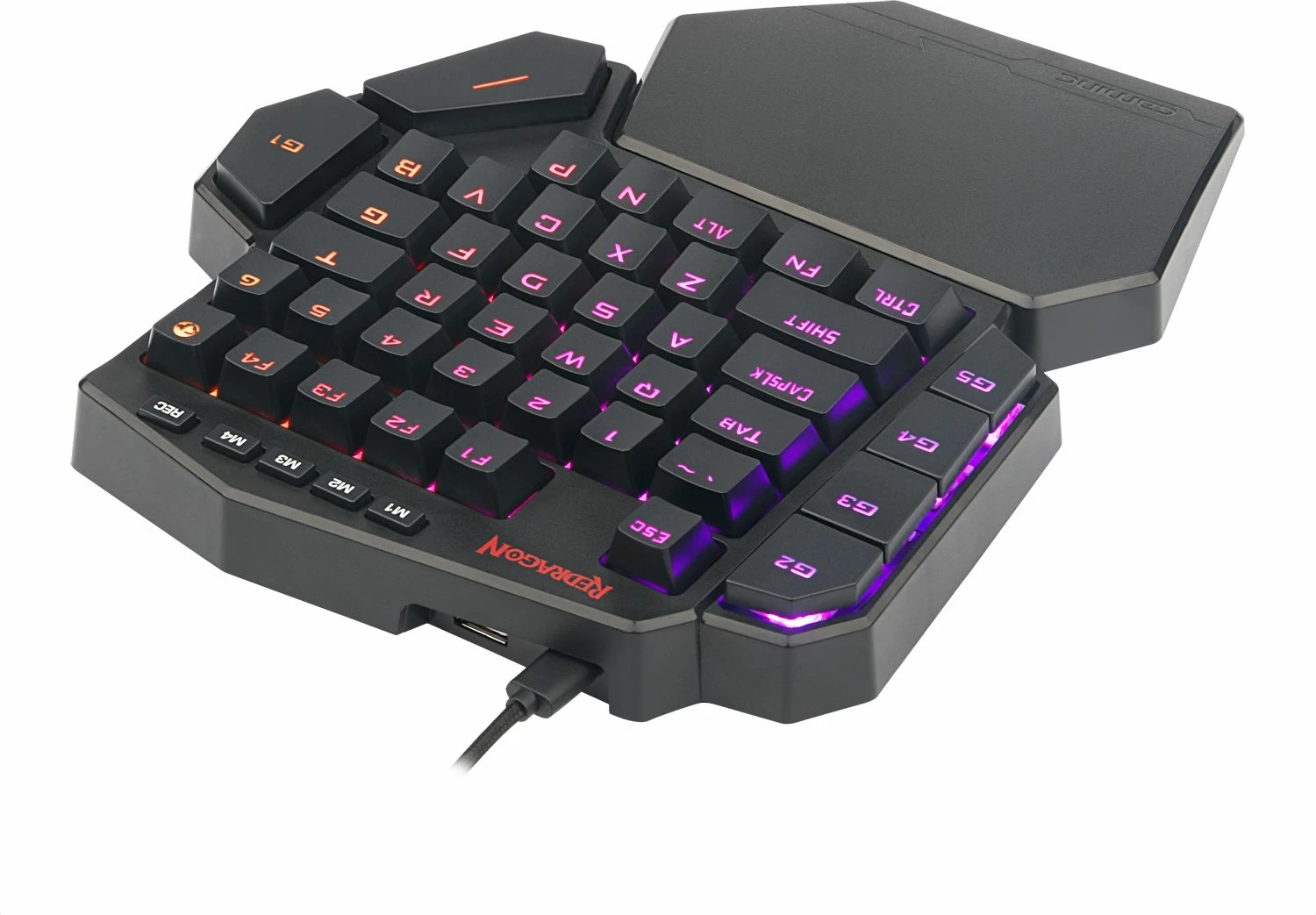 Tastierë mekanike gaming Redragon DITI Elite K585RGB-KS, wireless 2.4G + me kabllo, Brown switches, RGB, 42 taste, 7 tasta makro, e zezë