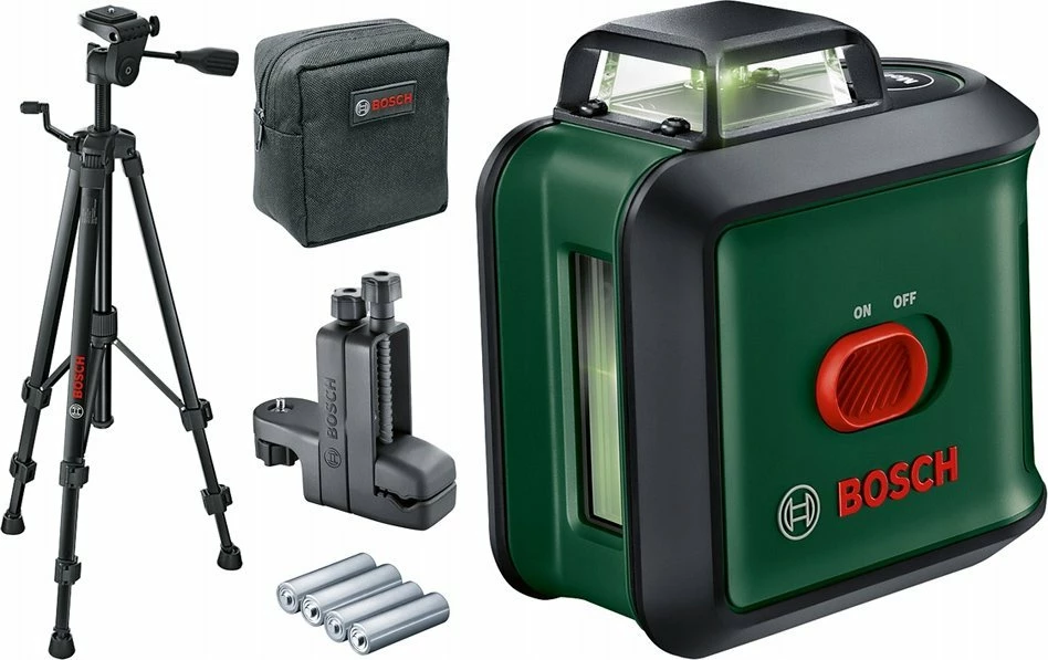 Laser nivelues Bosch UniversalLevel 360, rreze 24 m, set me tripod TT150UNI, gjelbër/zi