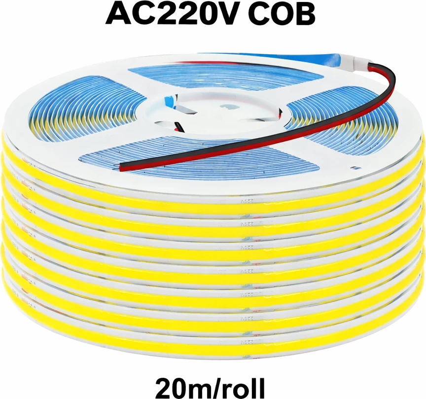 Shirit LED COB 220V IP20 – 10W/m 8mm 20m/Roll