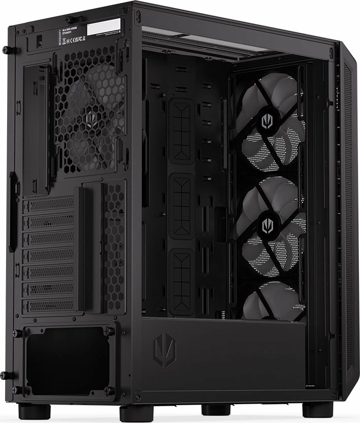 Kasë Endorfy Arx 500 ARGB EY2A011 Midi Tower ATX me xham të temperuar, 4x 140mm PWM ARGB fanë, Black