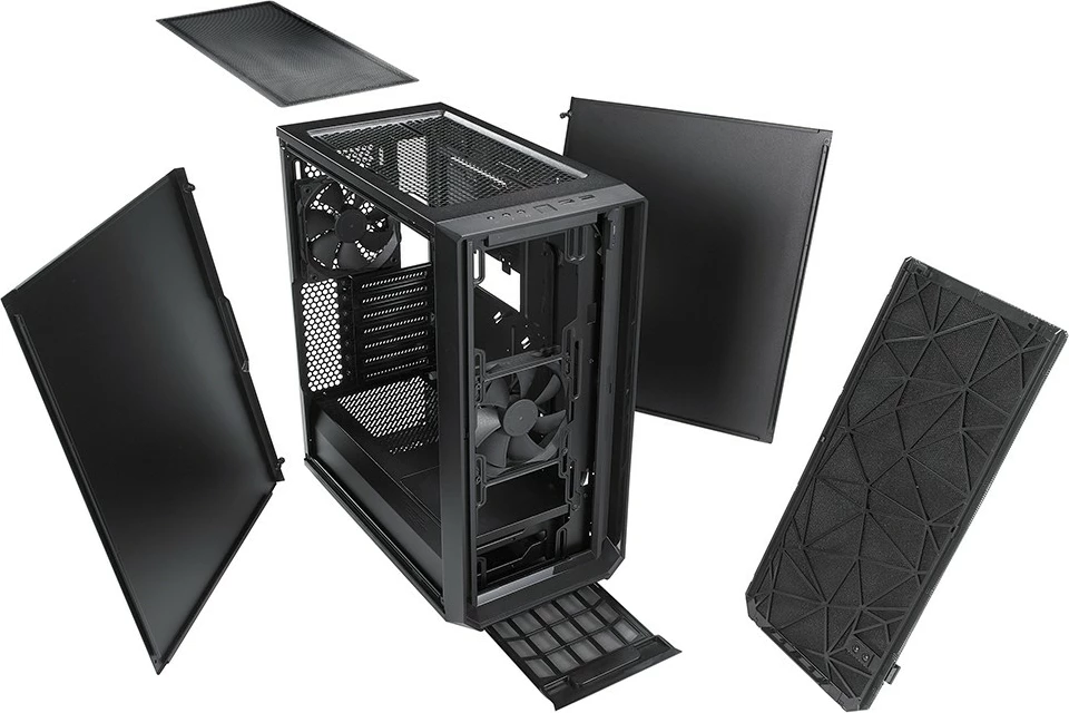 Kasë Fractal Design Meshify C, Midi Tower, PC, ATX, ITX, micro ATX, e zezë