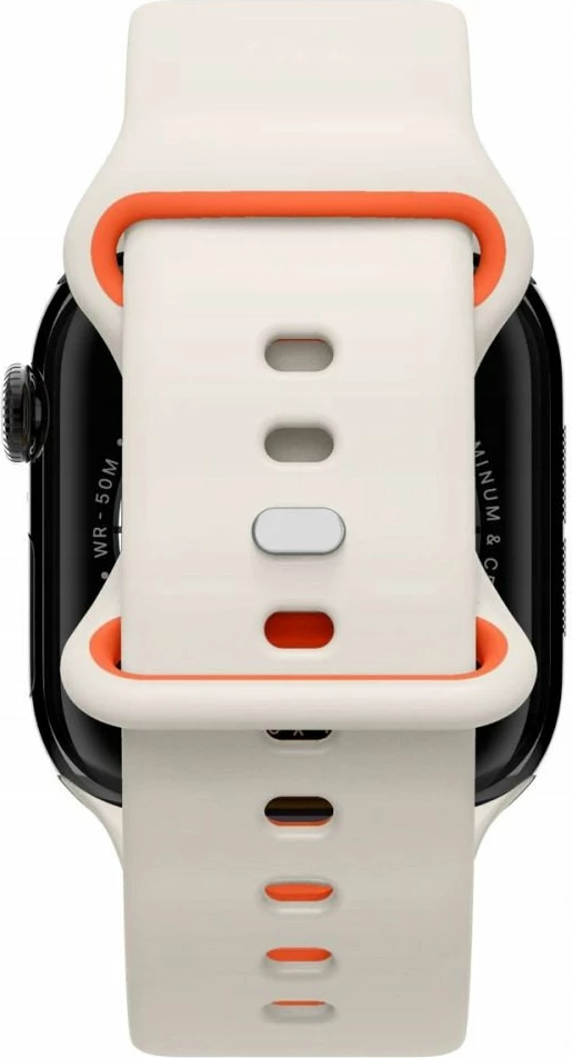 Rrip silikoni Spigen Nano Pop për Apple Watch 6/7/8/9/10/SE 40/41/42mm, bezhë/portokalli