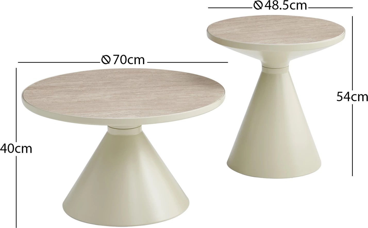 Set 2 tavolina kafeje Lynx