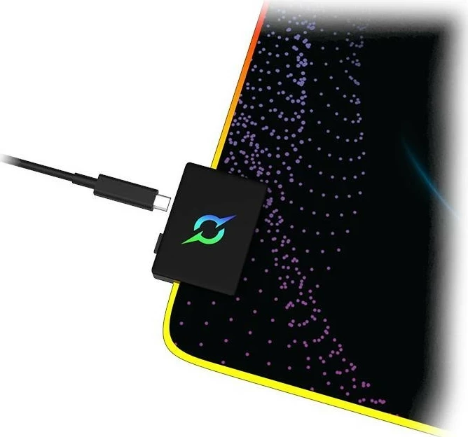 Mauspad Aqirys AQIRYS ECLIPSE RGB XL 900x400, e zezë