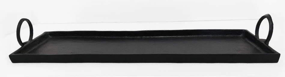 Tabaka dekorative Angolo, alumin, e zezë, 75x24x3cm