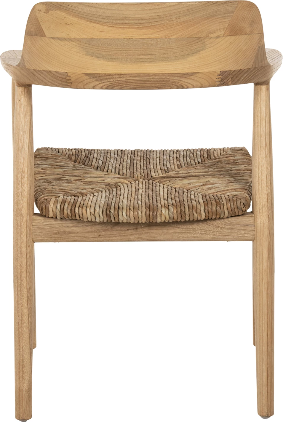 Karrige me krahë KINGSLEY, dru SUNGKAI dhe kashtë, ngjyrë natyrale, 57.5x54x80H cm