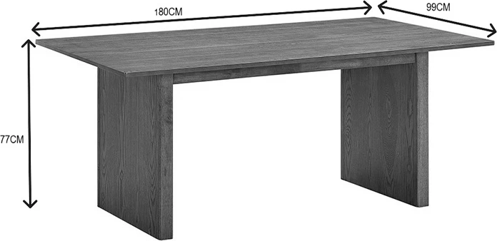 Tavolinë me karrige Eleganza-Raudi, set 7 pjesësh, MDF, ngjyrë arre, 180x99x75.8cm