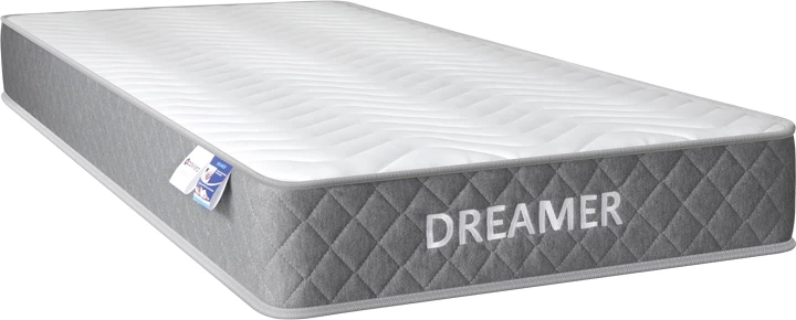 Krevat me dyshek Nevil-Dreamer, material stof, këmbë të zeza, 90x190cm