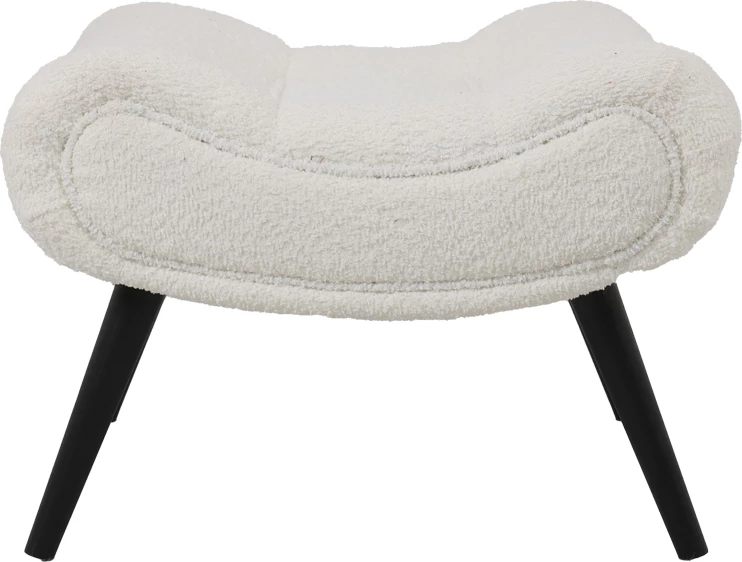 Stool - tabure, pëlhurë boucle e bardhë, 68x58x40cm