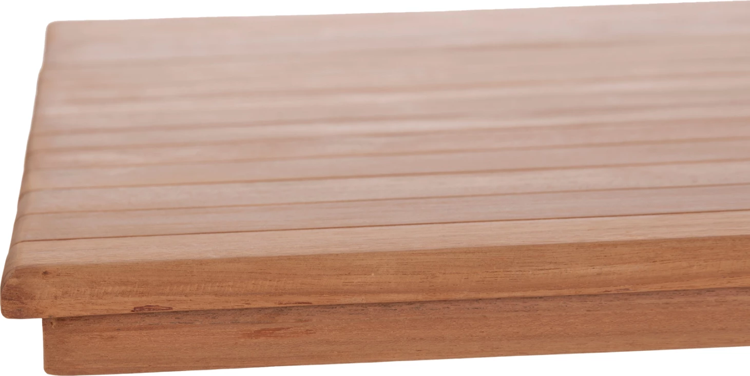 Sipërfaqe tavoline drejtkëndëshe, dru tik natyral, 120x80x4cm