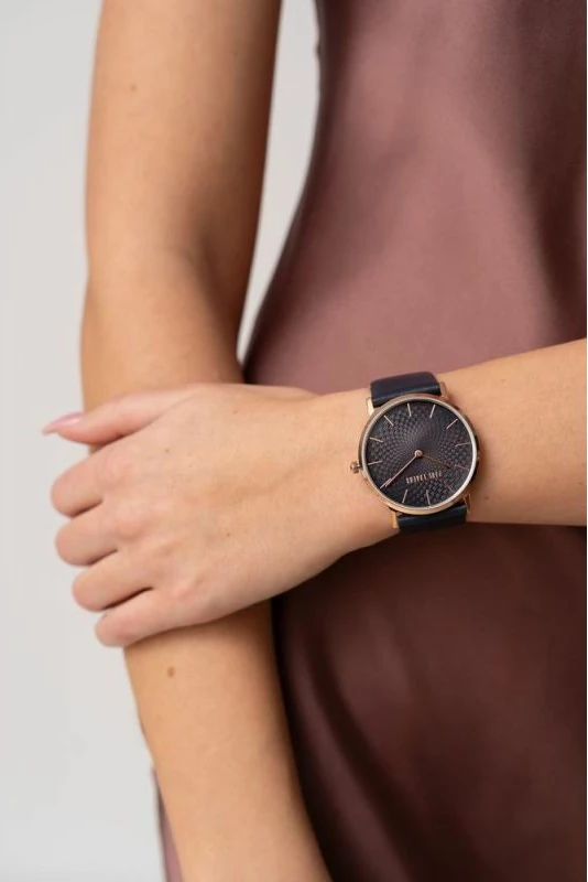 Orë dore për femra Paul Lorens, rozë e artë dhe blu e errët