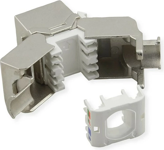 Keystone RJ-45 VALUE 21.99.1807, Cat8, i sheshtë, 40GbE, argjend