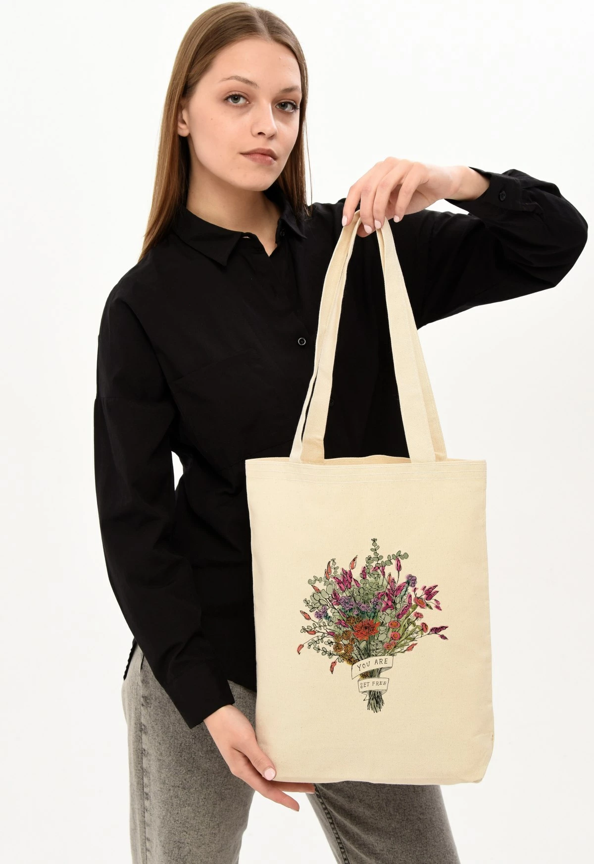 Qese tote Zoozie Bags, krem, 0606