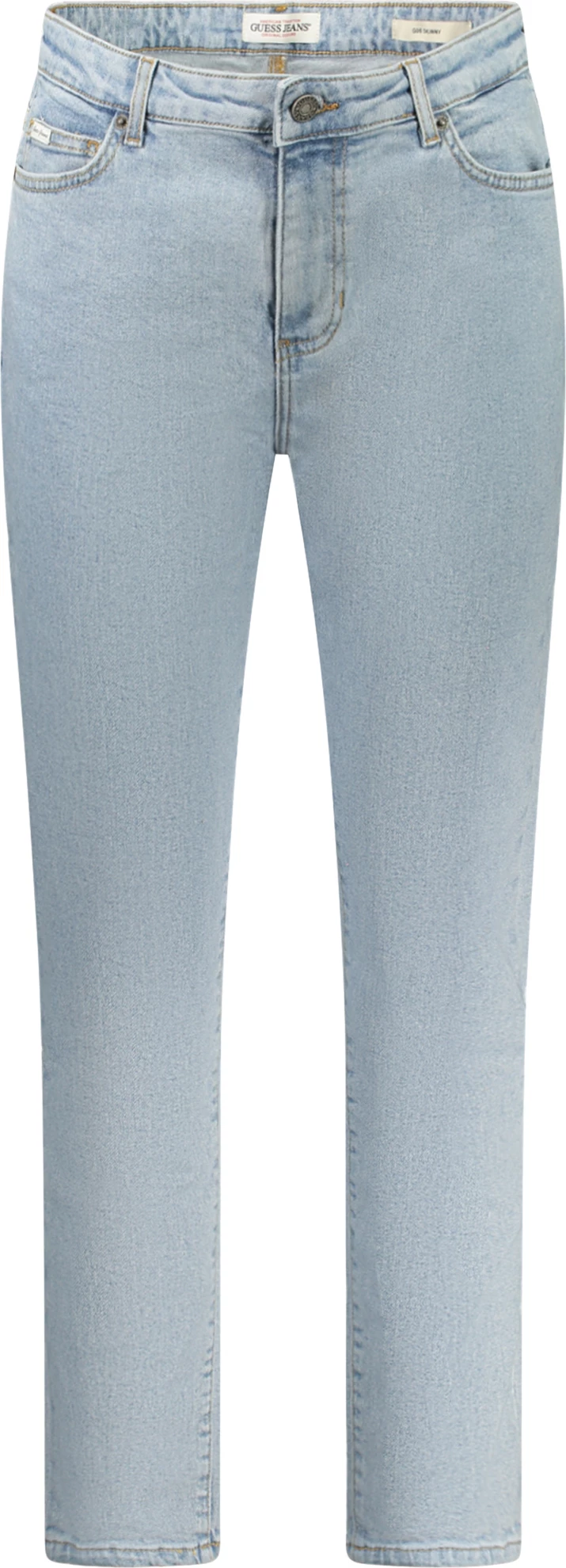 Pantallona xhins Guess Jeans skinny femra, të kaltërta