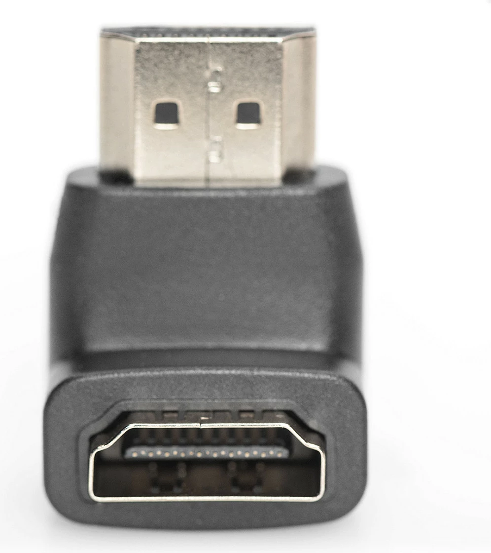 Adapter HDMI Digitus, 90° i lakuar, HDMI Type A, i zi
