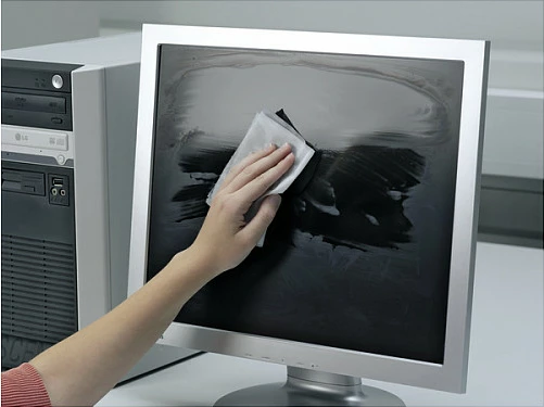 Letra të lagura për pastrim ekrani Durable Screenclean box, 100 copë, e bardhë