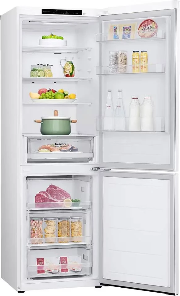 Frigorifer kombinim, LG, GBV21L0ESW, 344 L, 186x60 cm, kompresor Smart Inverter, klasa energjisë E, i bardhë