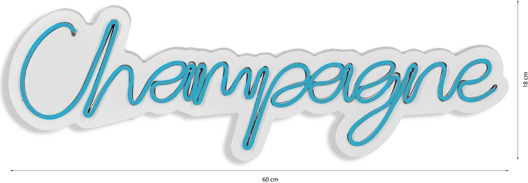 Dritë dekorative murale LED, plastikë, ngjyrë blu, Champagne