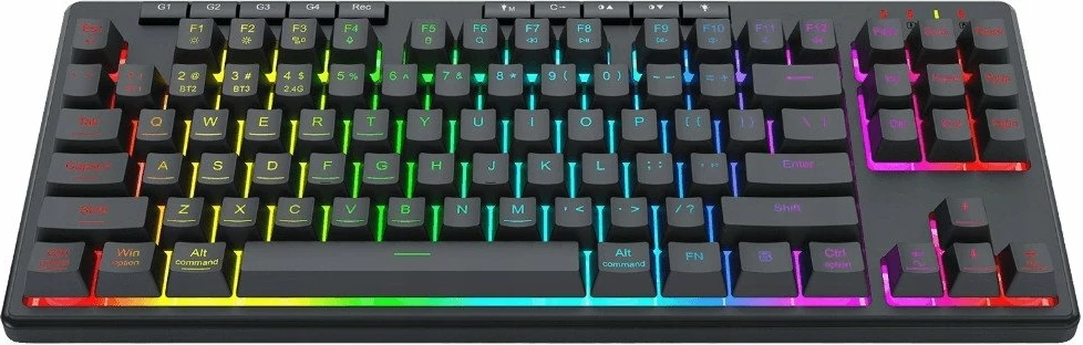 Tastierë gaming Redragon Shiva Pro K516RGB-PRO, TKL 87-taste, RGB, USB/2.4GHz/Bluetooth, e zezë