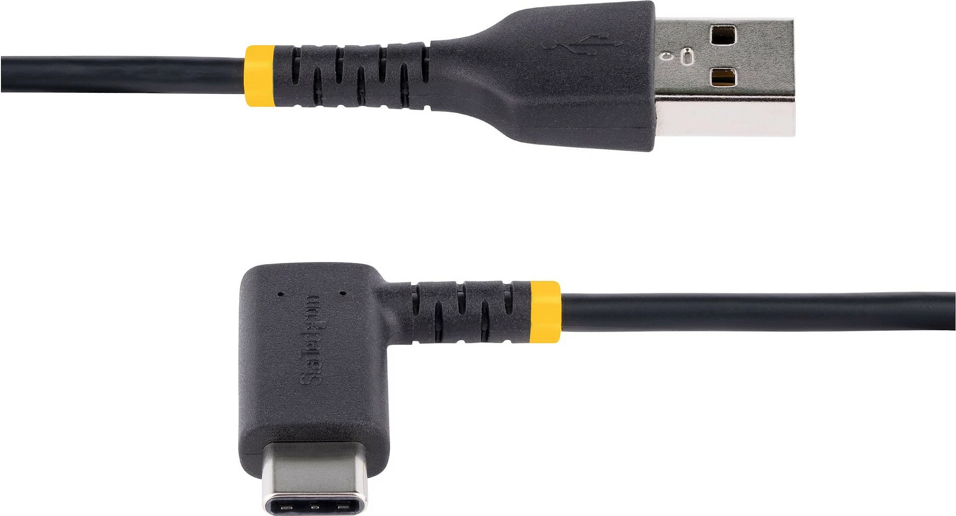 Kabllo karikimi StarTech USB-A në USB-C me kënd 90°, 30cm, 3A, USB 2.0, e zezë