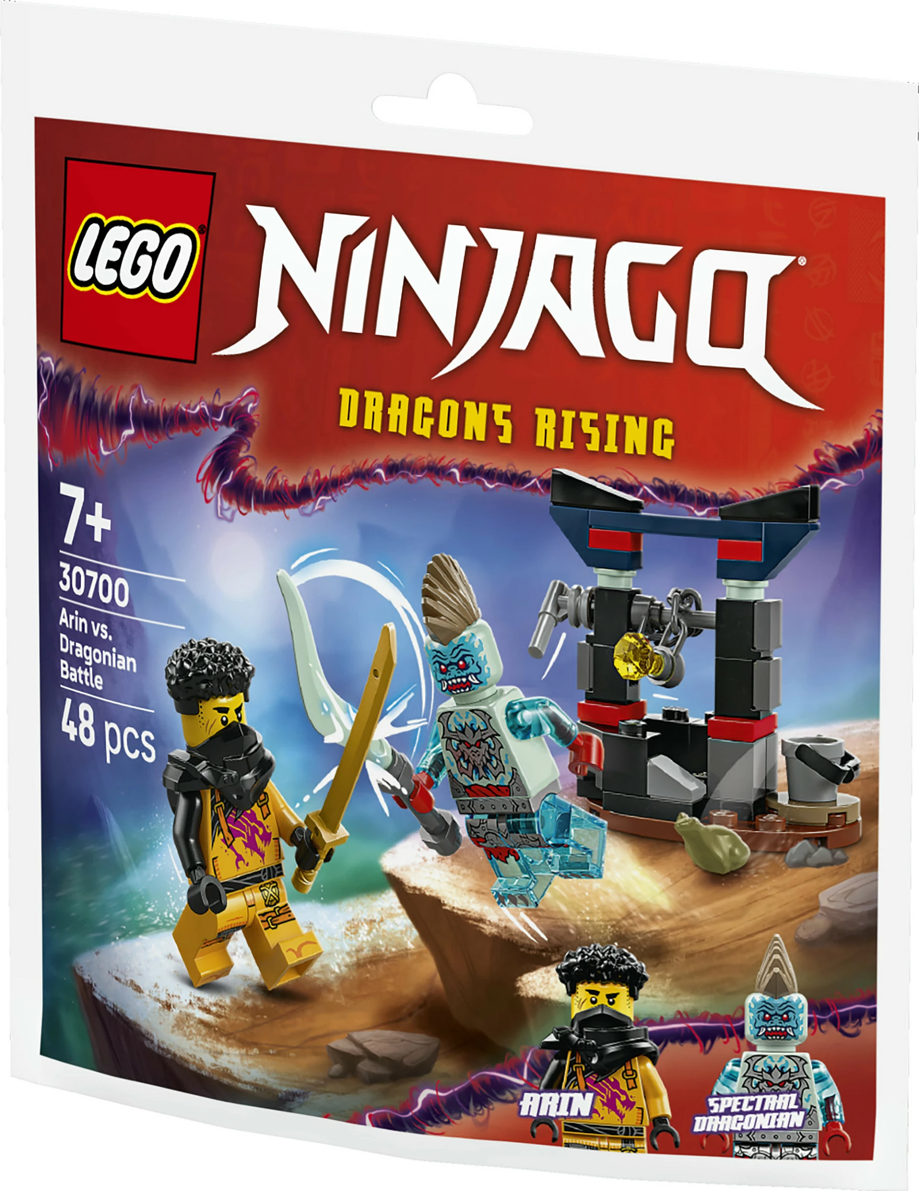 Set ndërtimi LEGO NINJAGO 30700 Arin vs. Dragonian Battle, 48 pjesë, 7+, shumëngjyrësh