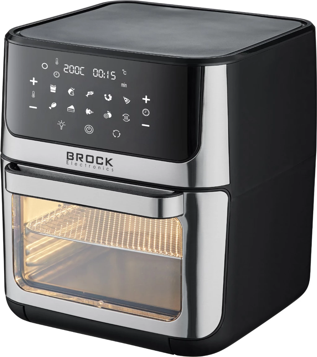 Fritezë me ajër të nxehtë (Air Fryer) Brock DA 1000 BK, 12L, 1800W, e zezë, set me aksesorë