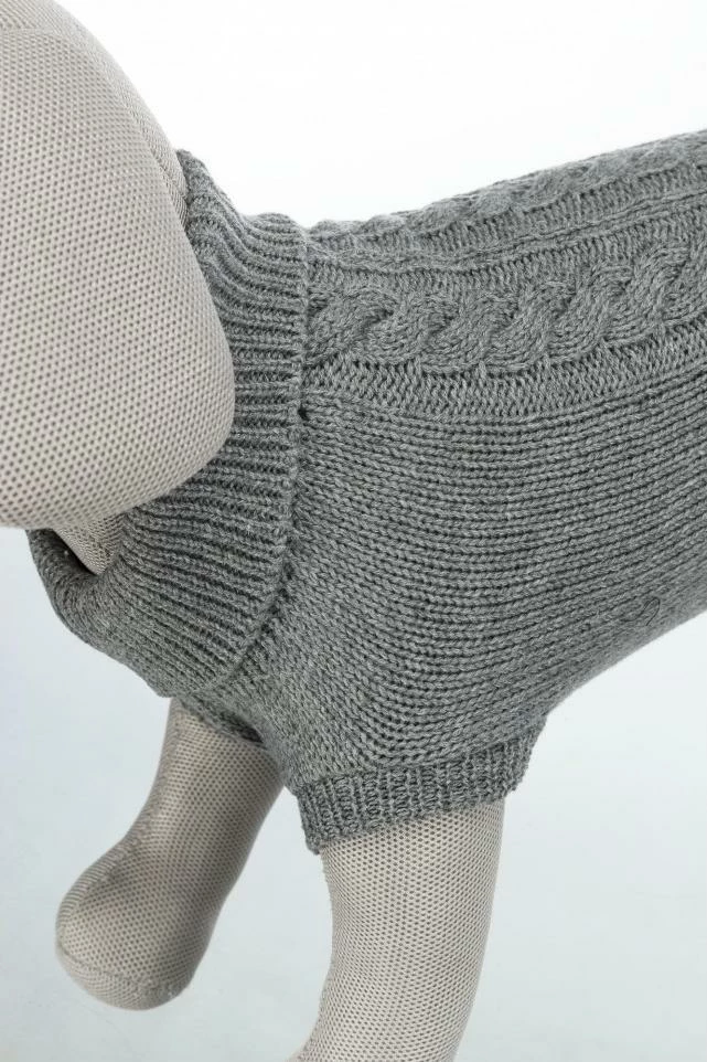 Pulover për qen Trixie Kenton L 55 cm, gri