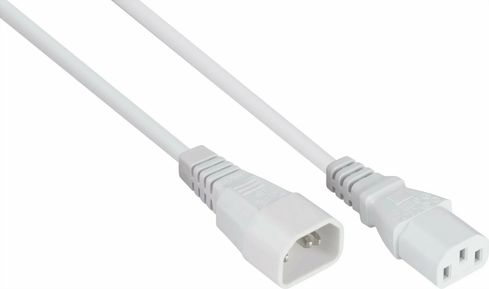 Kabllo zgjatëse rryme IEC Kabelmeister C14 në C13, 3m, e bardhë