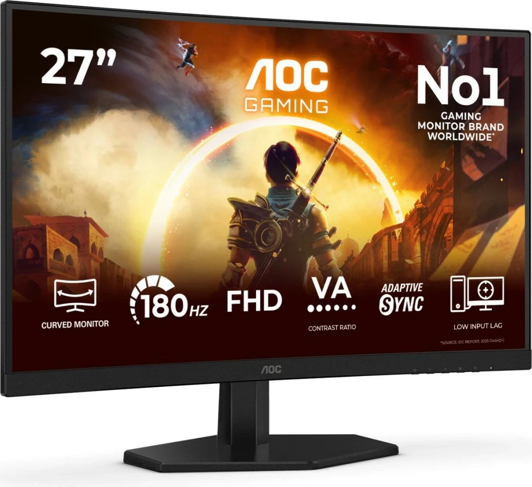 Monitor gaming AOC C27G42FE, 27", Full HD, 180Hz, VA, curved, i zi