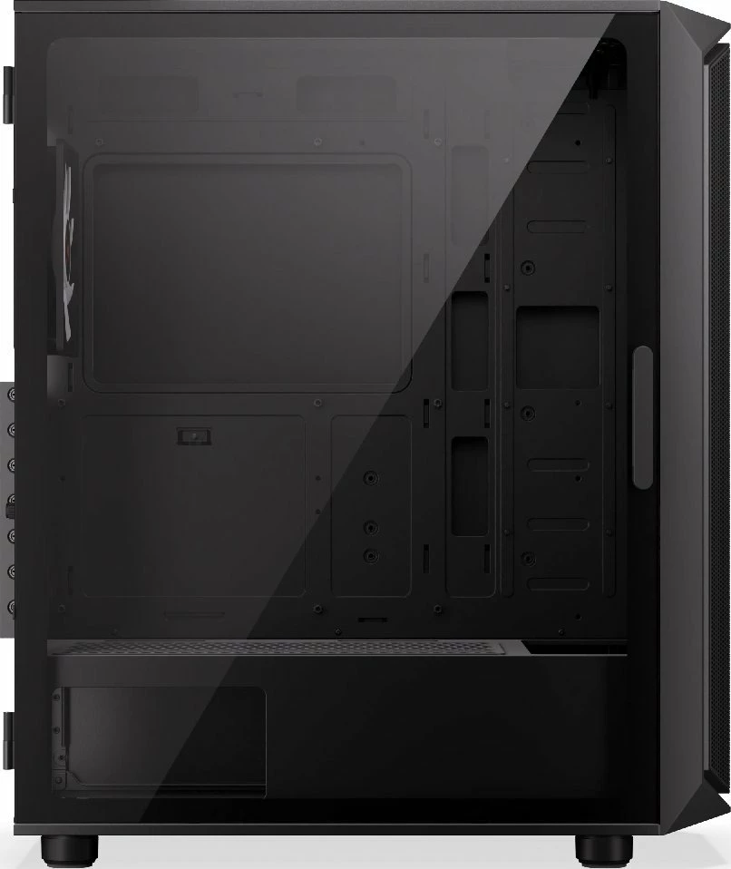 Kasë Krux Orona ARGB KRXD003, Midi Tower, ATX/Micro-ATX/Mini-ITX, 4x120mm ARGB fan, e zezë