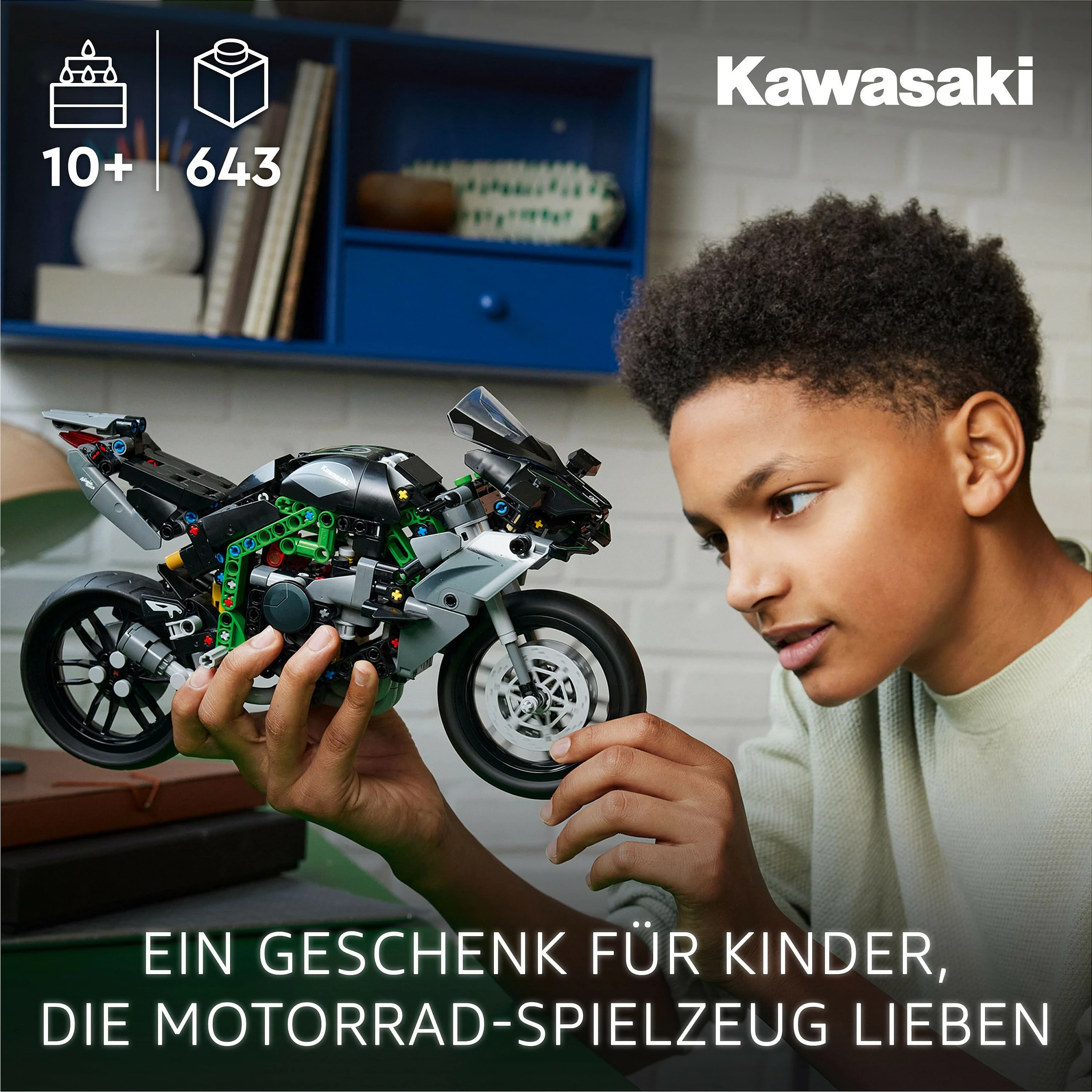 Set ndërtimi LEGO Technic Kawasaki Ninja H2R, 643 pjesë, shumëngjyrësh