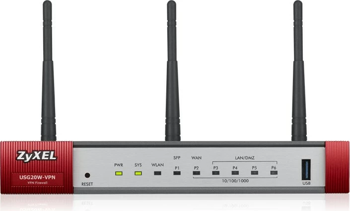 Router wireless Zyxel USG20W-VPN-EU0101F, Dual-band (2.4 GHz / 5 GHz), Gri, Kuqe