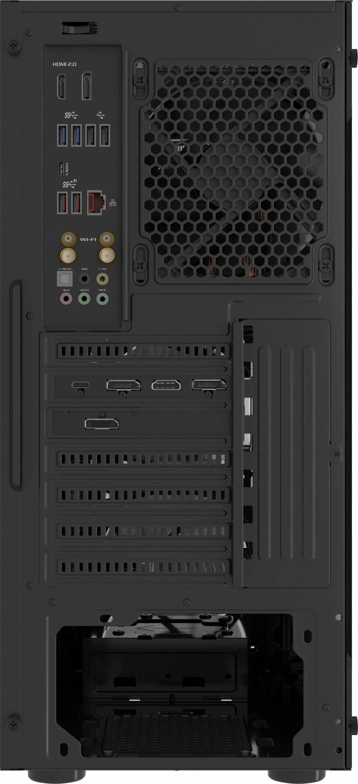 Kasë Fury Shobo SH4F (NFO-2152) Midi Tower ATX/mATX/Mini-ITX, 4x120mm PWM, tempered glass, pa PSU, e zezë