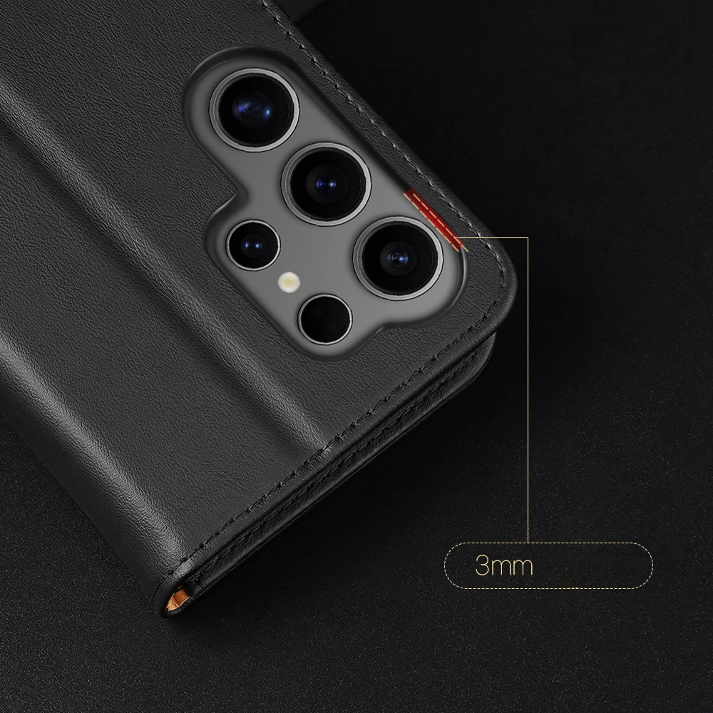 Mbështjellës Dux Ducis Hivo për Samsung Galaxy S24 Ultra, me kapak, portofol, RFID blocker, i zi