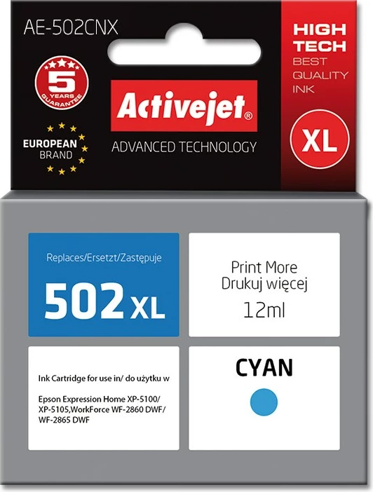 Ngjyrë zëvendësuese Activejet AE-502CNX për printer Epson, 12 ml