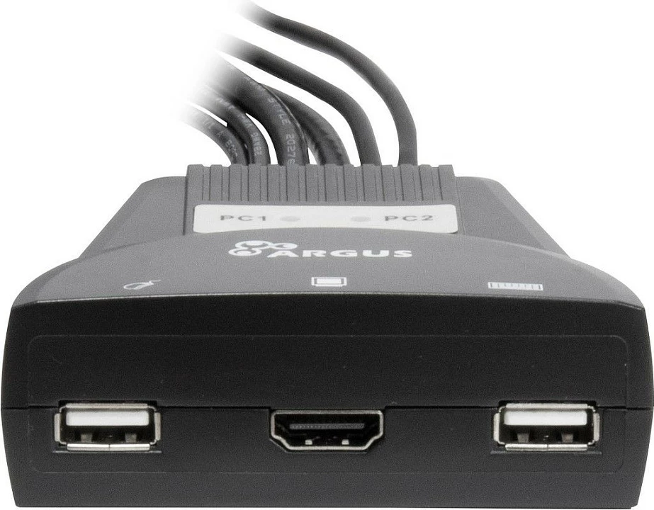 KVM Switch Inter-Tech LS-21HA, HDMI, 2-Port, USB