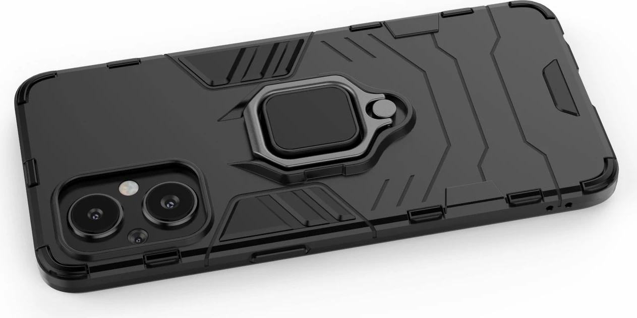 Mbështjellës Hurtel Ring Armor për OnePlus Nord N20 5G, i zi