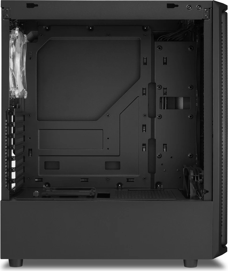 Kasë Sharkoon SK3 RGB, Midi Tower, ATX/micro ATX/Mini-ITX, xham i temperuar, RGB, e zezë