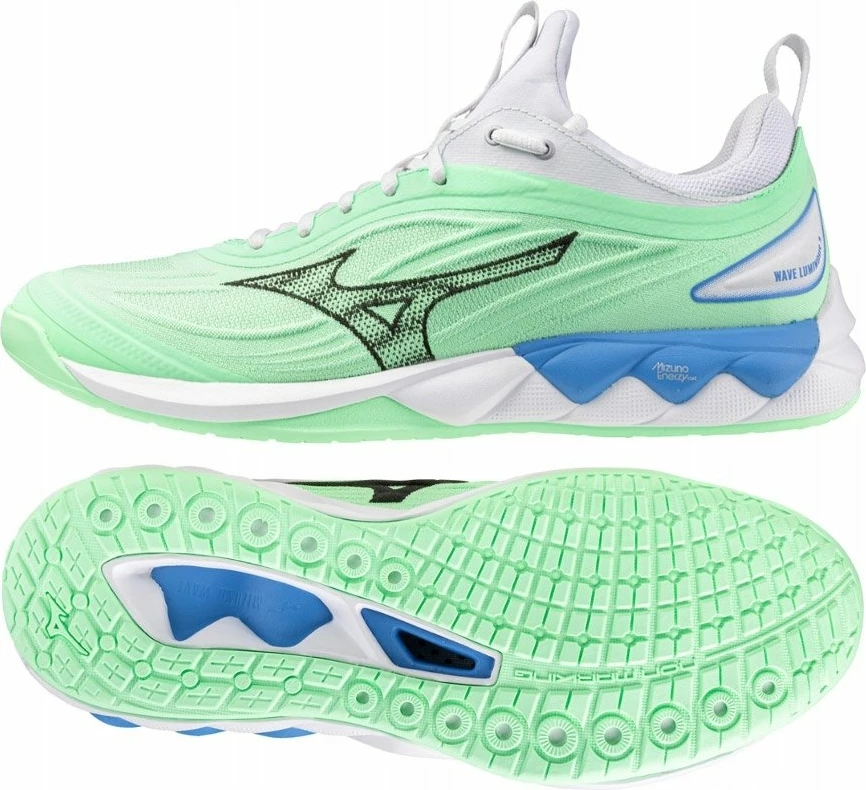 Patika volejbolli Mizuno Wave Luminous 3 V1GA242086, numër 42 1/2, mint/zi/kaltër
