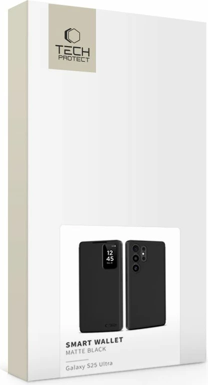 Mbështjellës Tech-Protect Smart Wallet për Samsung Galaxy S25 Ultra, Matte Black